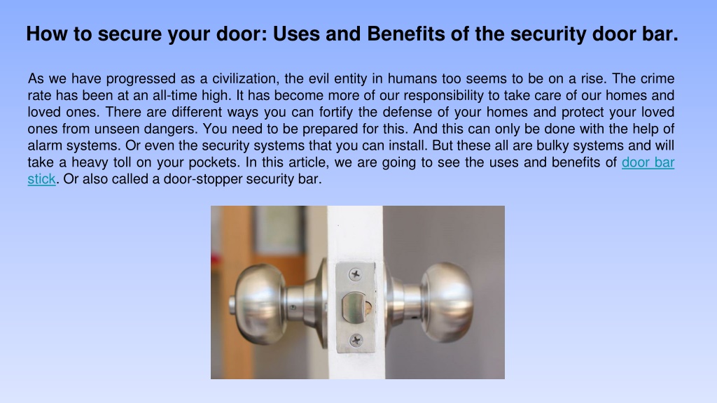 PPT How to secure your door_ Uses and Benefits of the security door