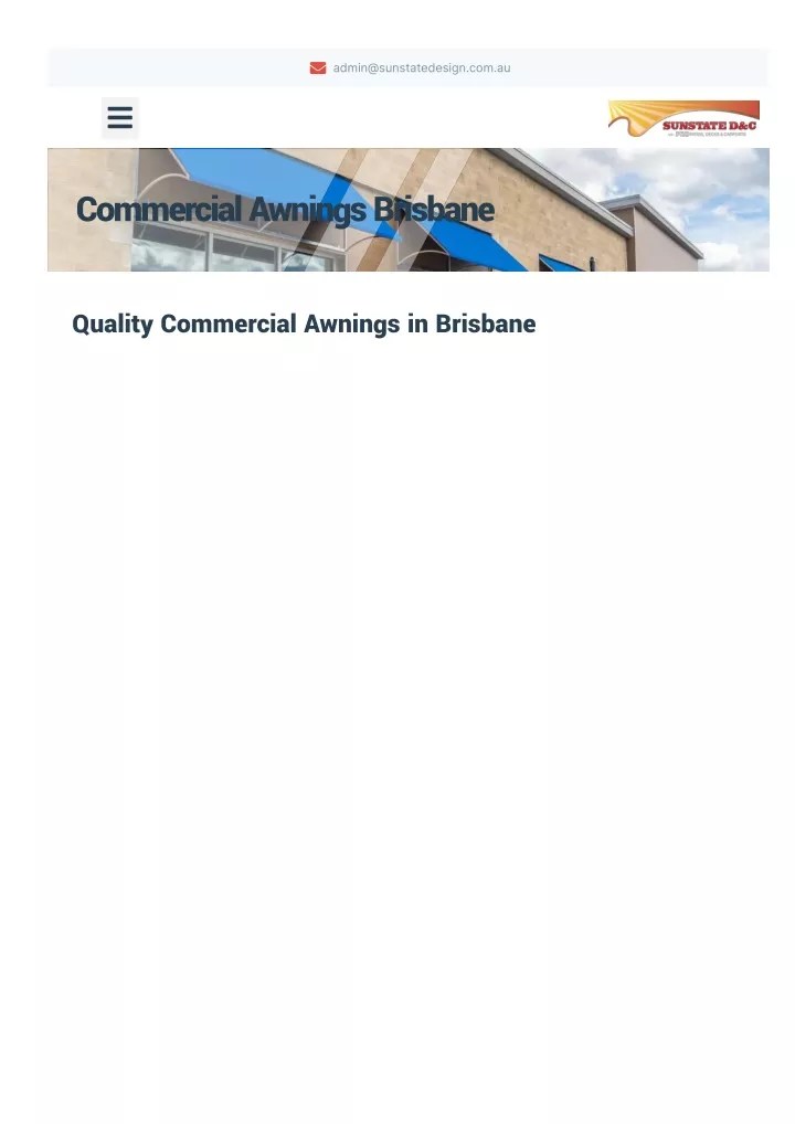 PPT Commercial Awnings Brisbane PowerPoint Presentation, free