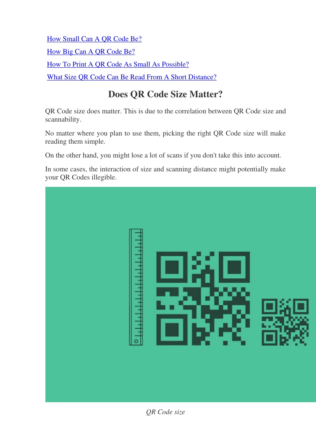 PPT How Small Can A QR Code Be? Detailed QR Code Sizing Guide