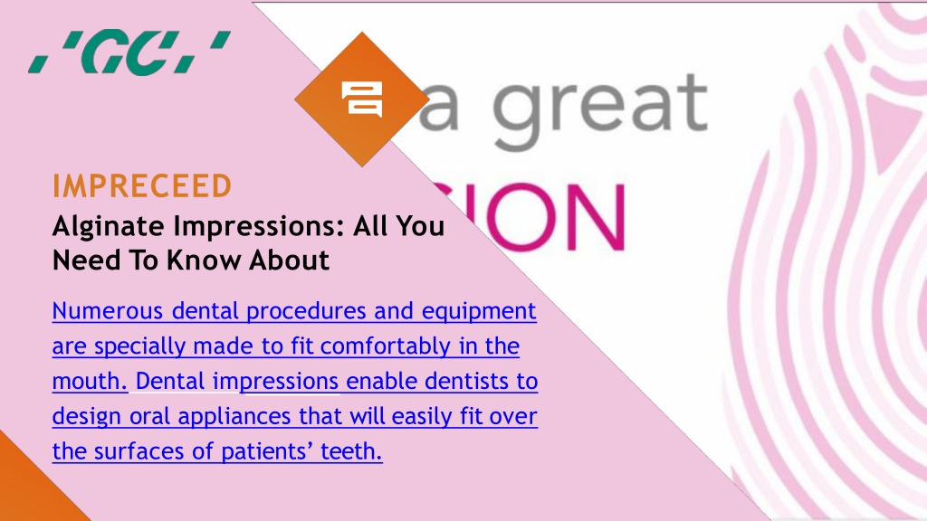 PPT A DustFree Alginate Impression Material for Dental Impressions