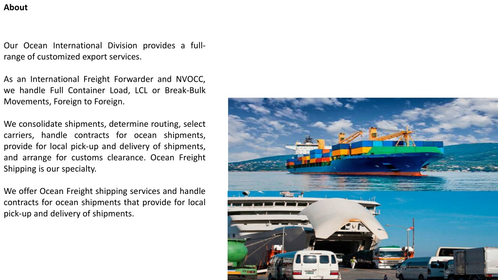 PPT Best International Freight Forwarding & Shipping Companies