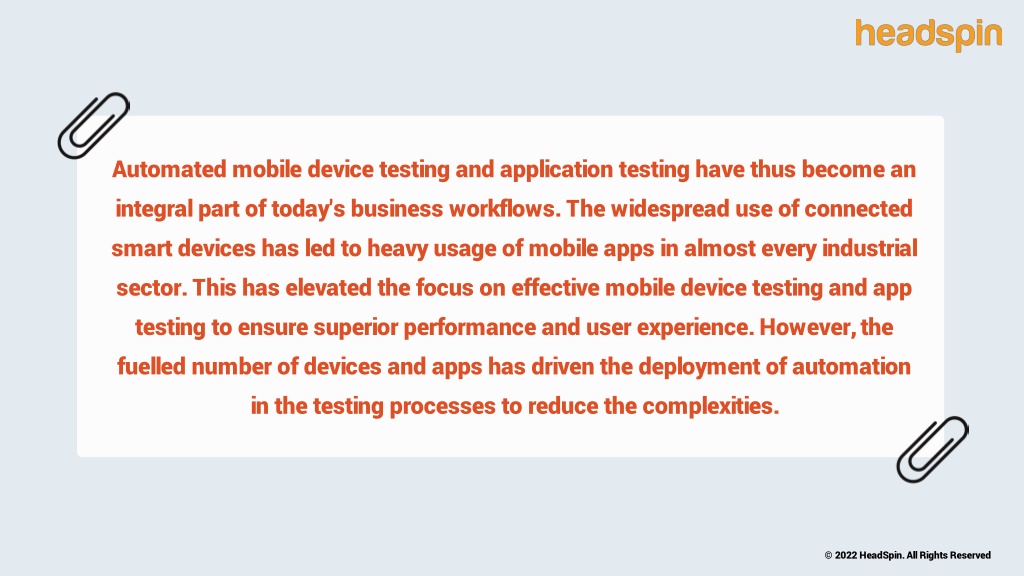 PPT Choosing the right tools for automated mobile app testing