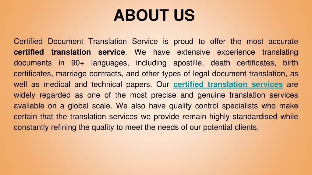PPT Certified Document Translation Service_ Certified Translation