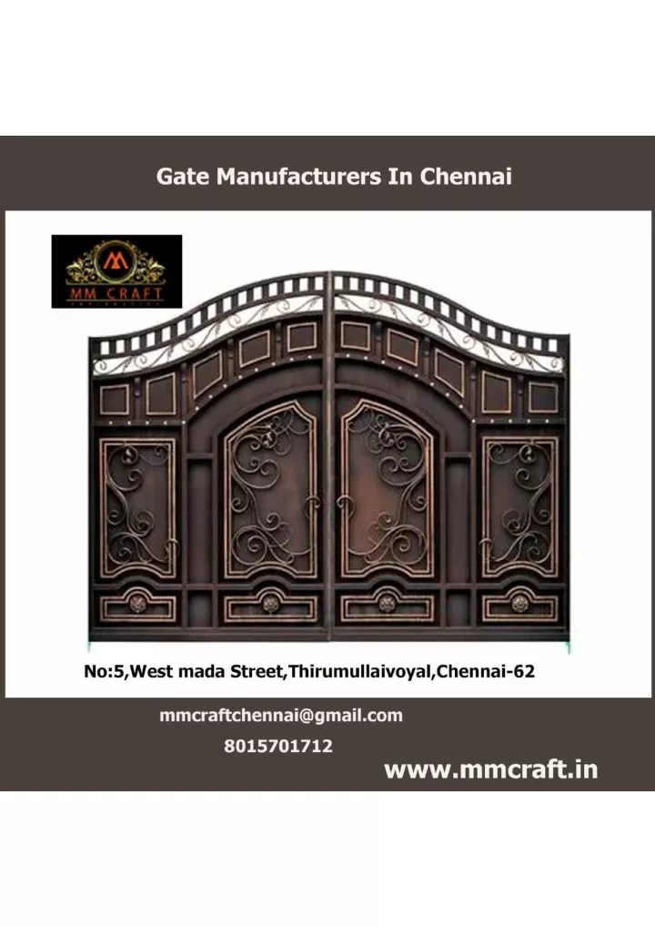 PPT Gate Manufacturers In Chennai PowerPoint Presentation, free download ID11793948