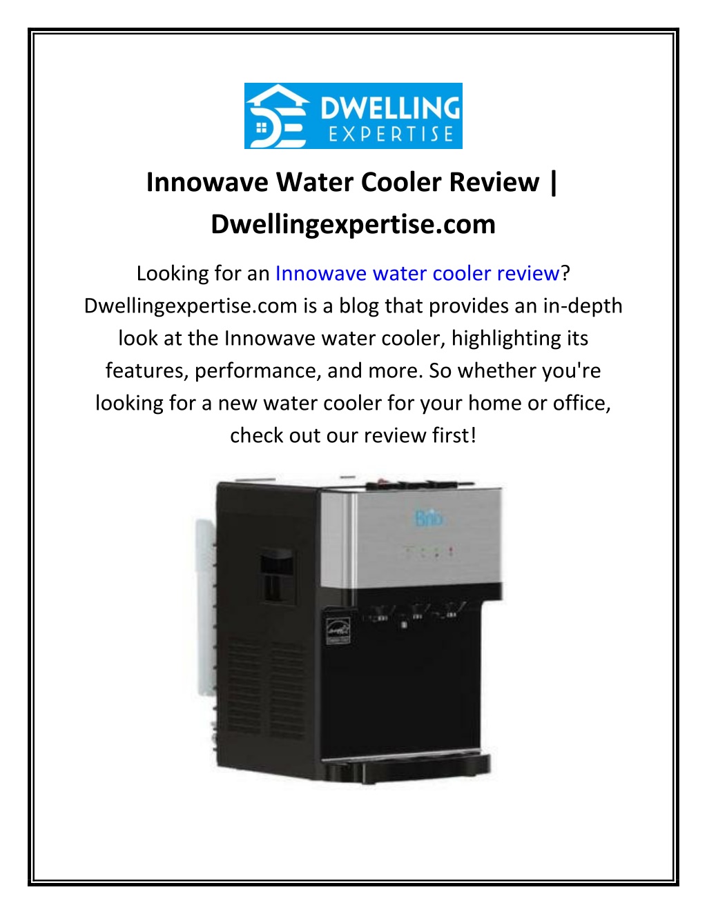 PPT Innowave Water Cooler Review PowerPoint