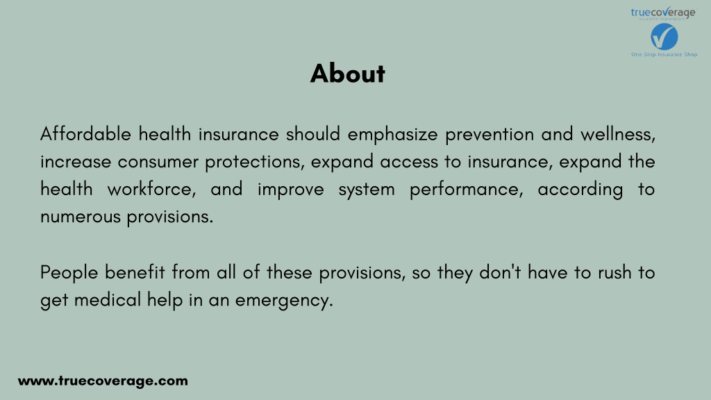 PPT What You Need to Know About Affordable Health Insurance