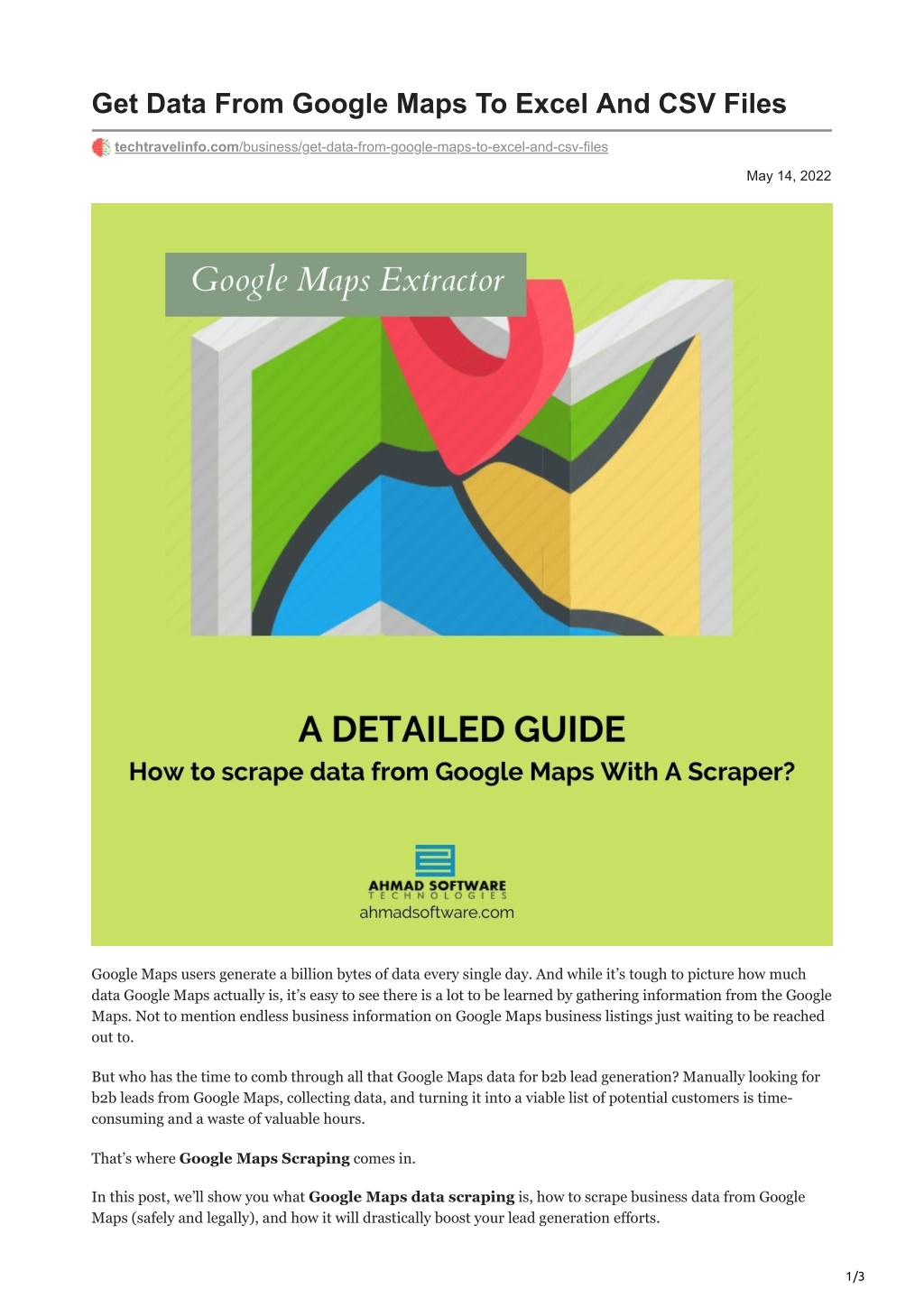 PPT 1Find And Get Data From Google Maps To Excel PowerPoint