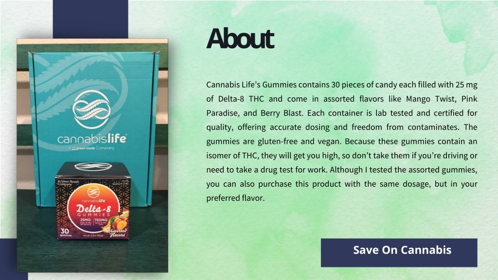 PPT Cannabis Life Delta8 Gummies PowerPoint Presentation, free