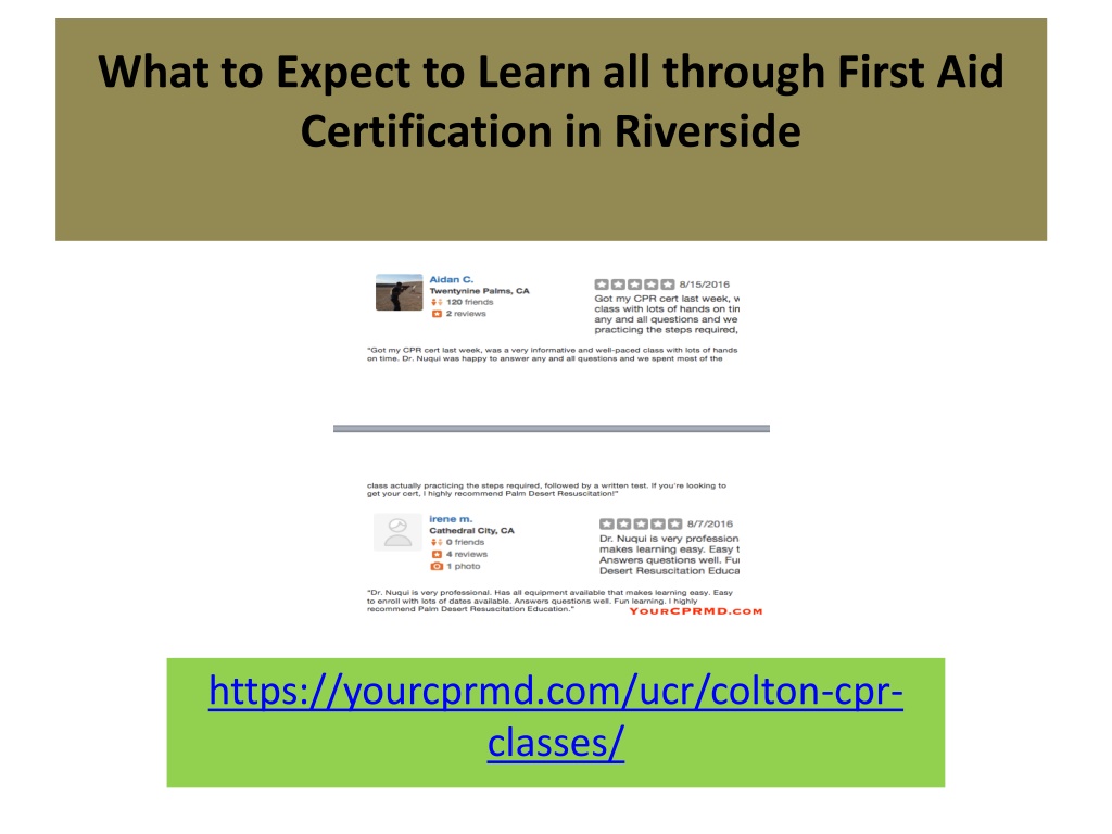 PPT What to Expect to Learn all through First Aid Certification in