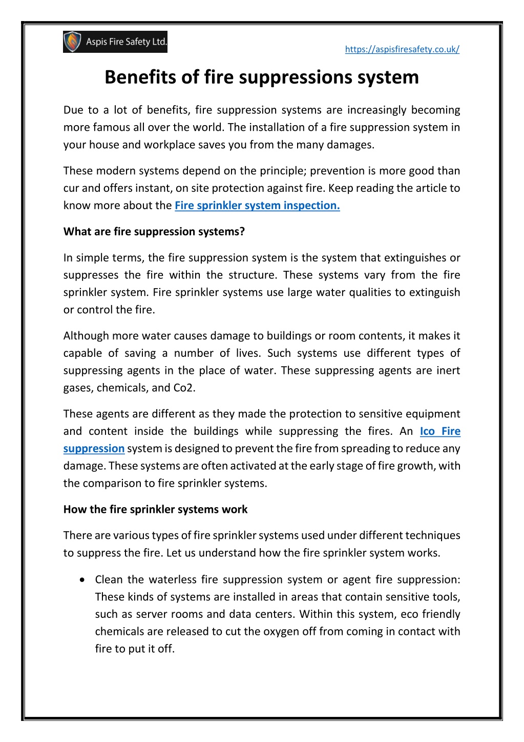 PPT Benefits of fire suppressions system PowerPoint Presentation