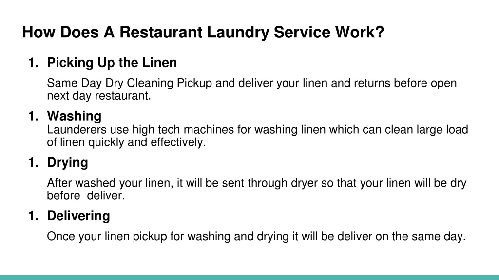 PPT How Does Laundry Service Help Your Restaurant?n PowerPoint