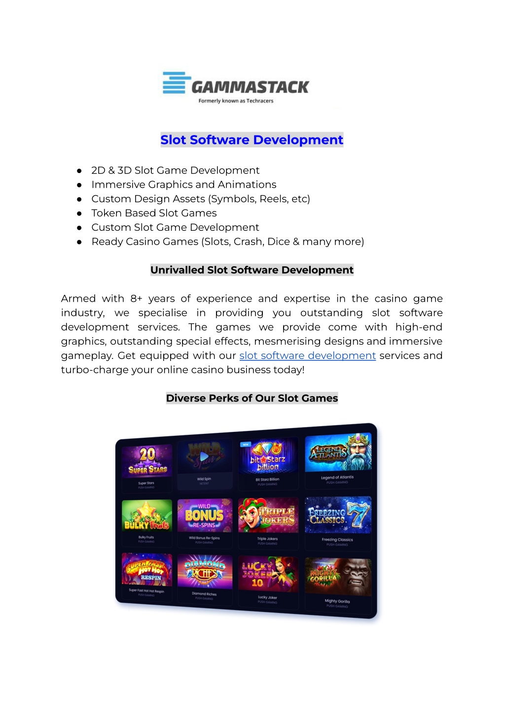 PPT Slot Software Development PowerPoint Presentation, free download