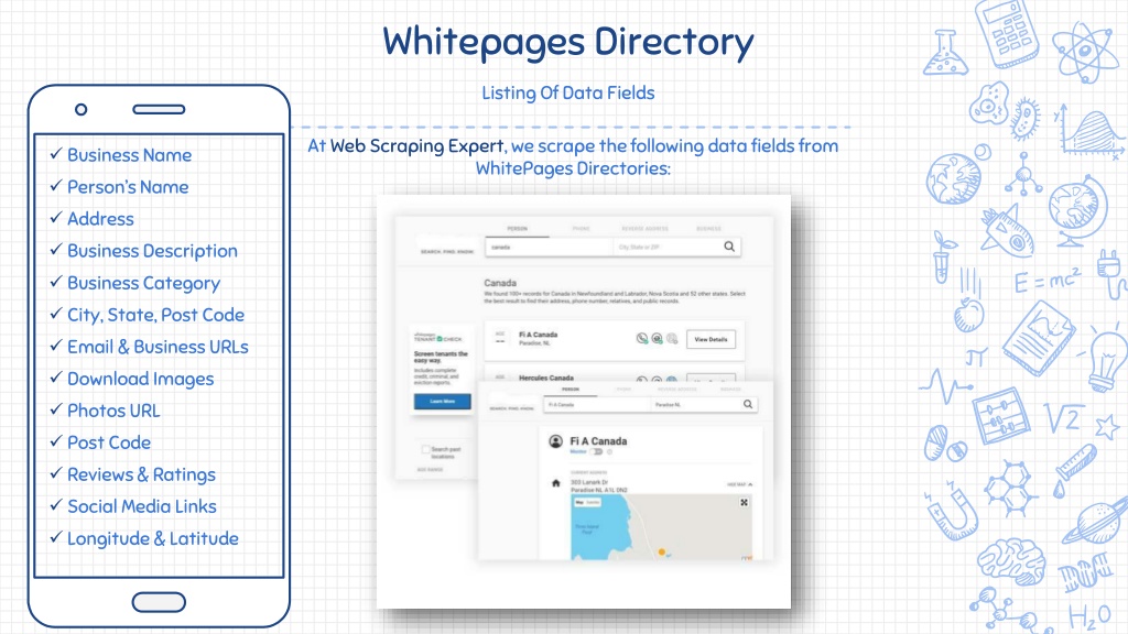PPT White Pages Directory Data Scraping PowerPoint Presentation, free(01)