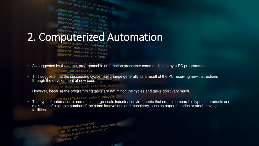 PPT Industrial Automation Systems Definition & Types PowerPoint