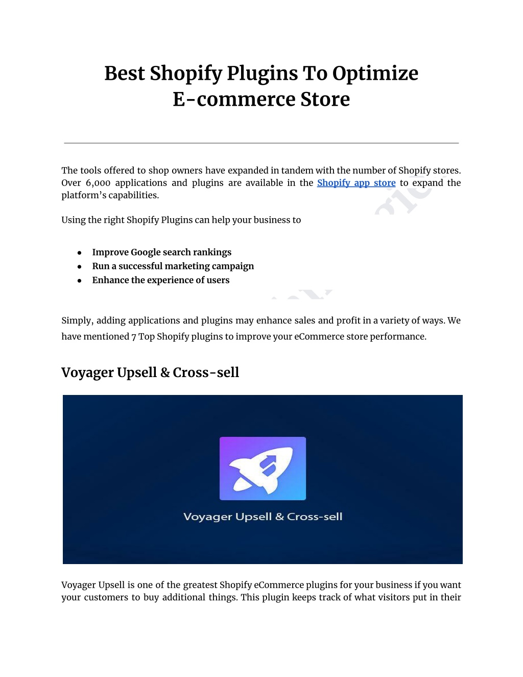 PPT Best Shopify Plugins To Optimize Store PowerPoint