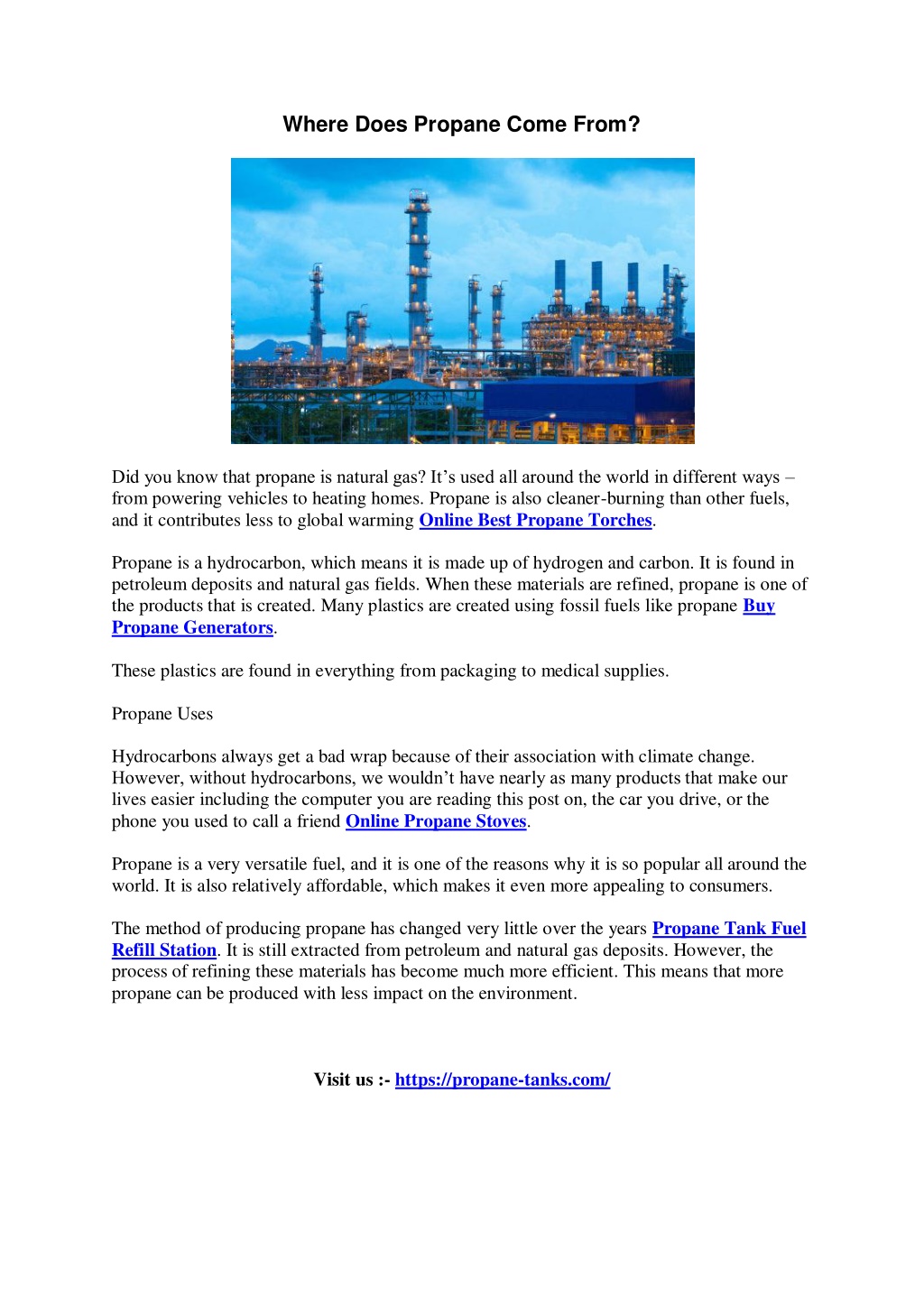 PPT Where Does Propane Come From PowerPoint Presentation, free