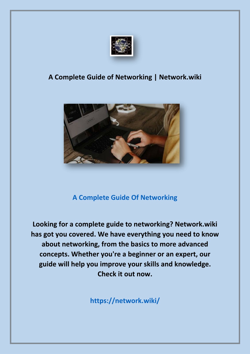 PPT A Complete Guide of Networking Network.wiki PowerPoint
