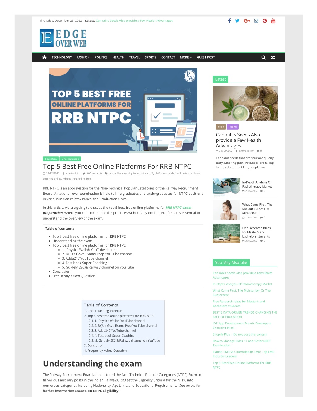 PPT NTPC RRB Online Platforms Top 5 Best Free PlatformsPW