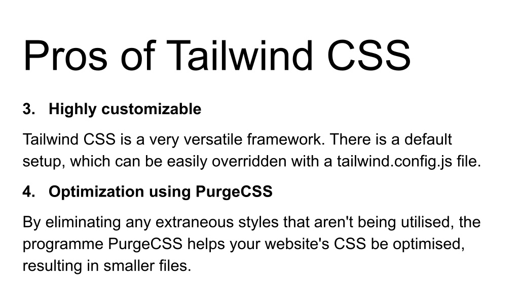 PPT Pros and Cons of Tailwind CSS PowerPoint Presentation, free