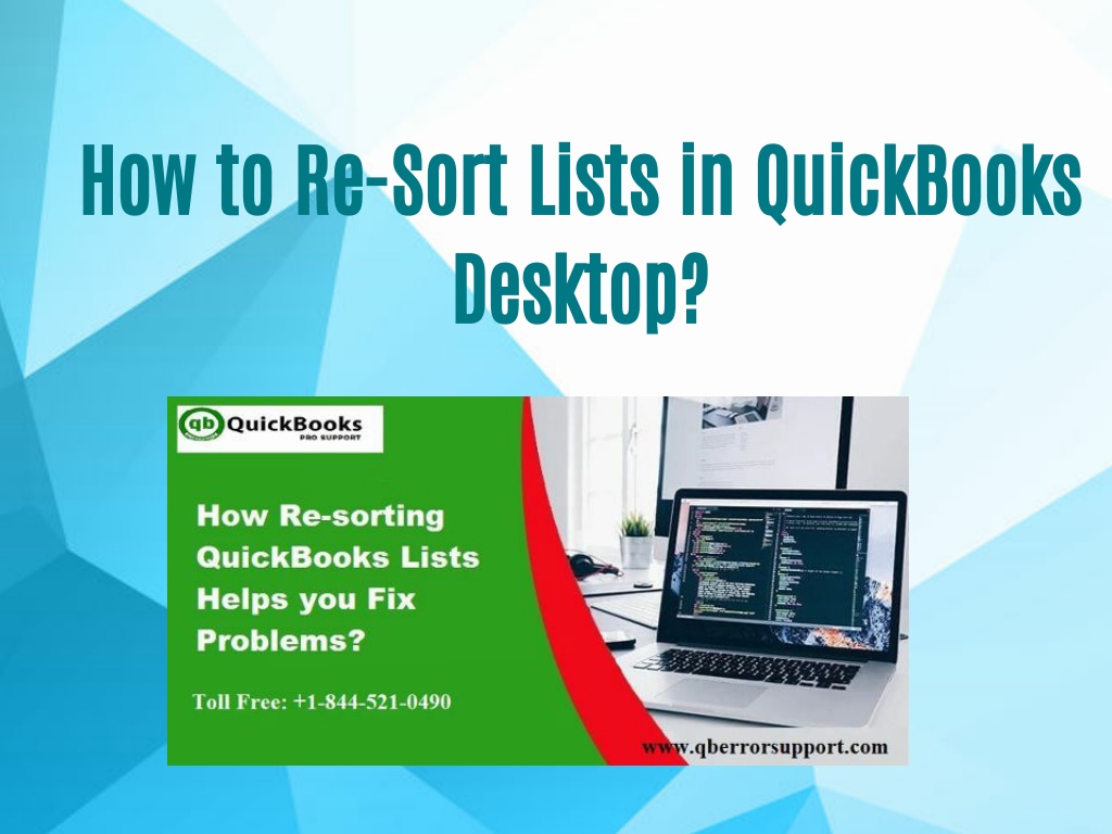 PPT ReSort Lists in QuickBooks Desktop Fix Accounting Errors