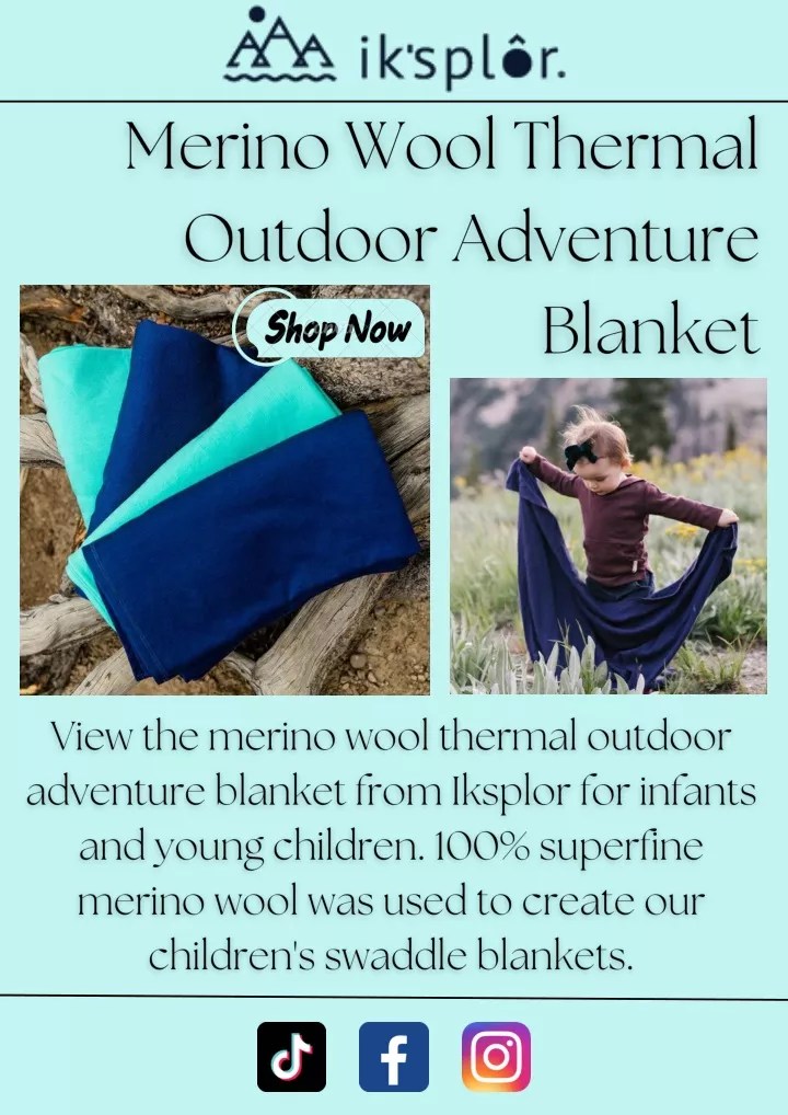PPT Merino Wool Thermal Outdoor Adventure Blanket Iksplor