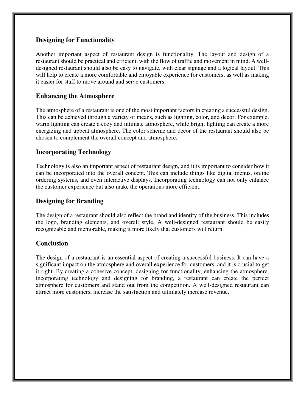 PPT The Importance of Restaurant Design PowerPoint Presentation, free