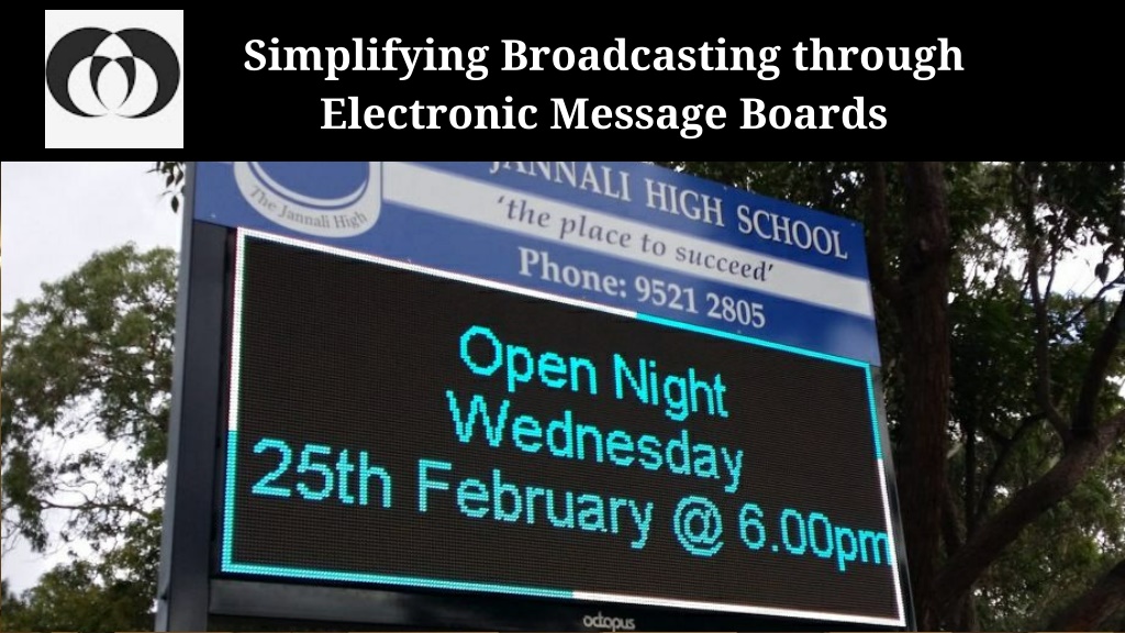 PPT Simplifying Broadcasting through Electronic Message Boards