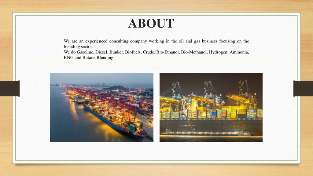 PPT Bunker Fuel Oil Blending Service PowerPoint