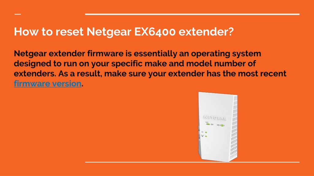 PPT How to reset Netgear EX6400 extender_ PowerPoint Presentation