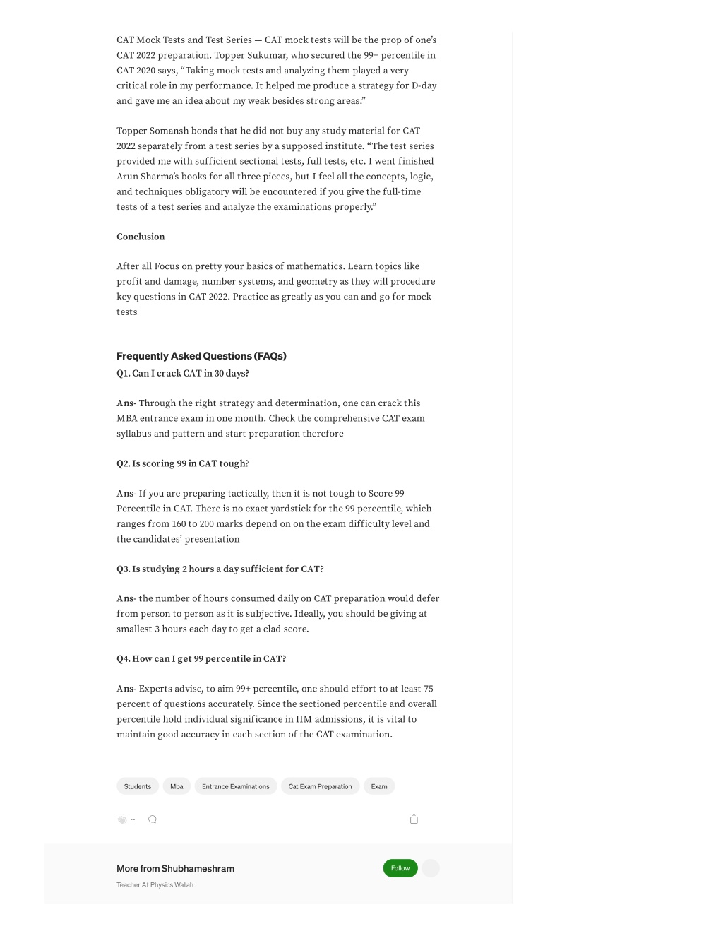 PPT Best Study Material For CAT 2023 Examination PowerPoint