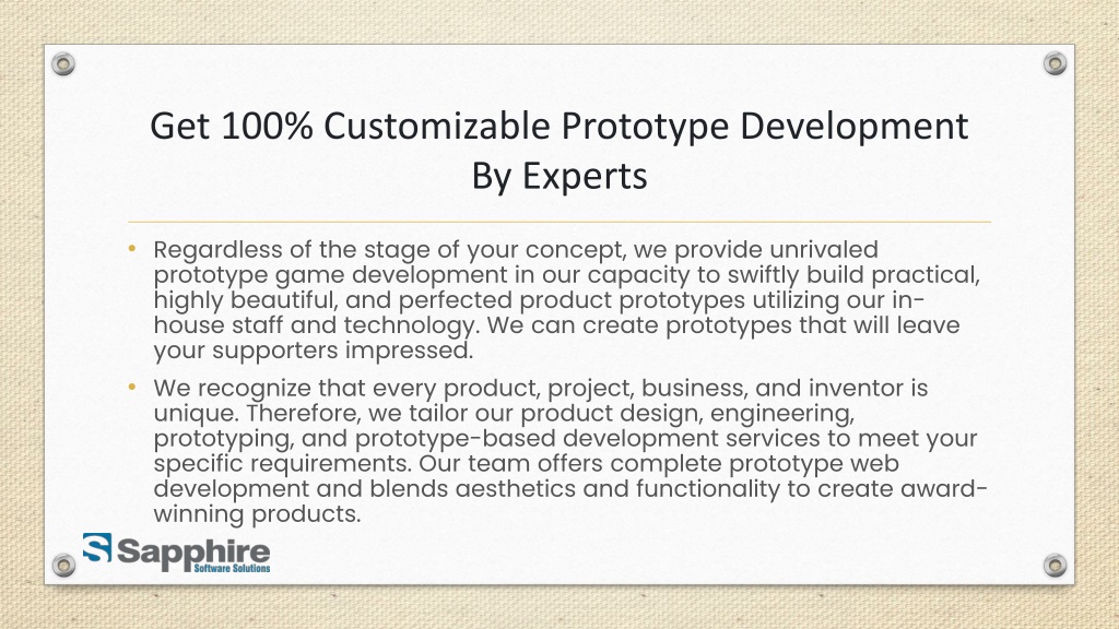 PPT Prototype Development Services PowerPoint Presentation, free