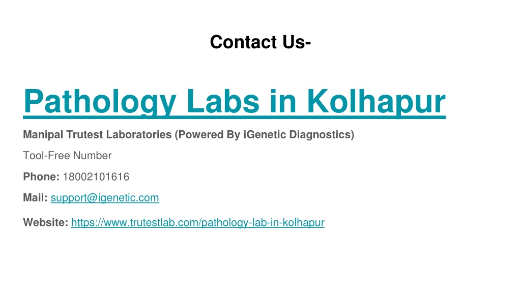 PPT Pathology Labs in Kolhapur PowerPoint Presentation, free download ID11922821