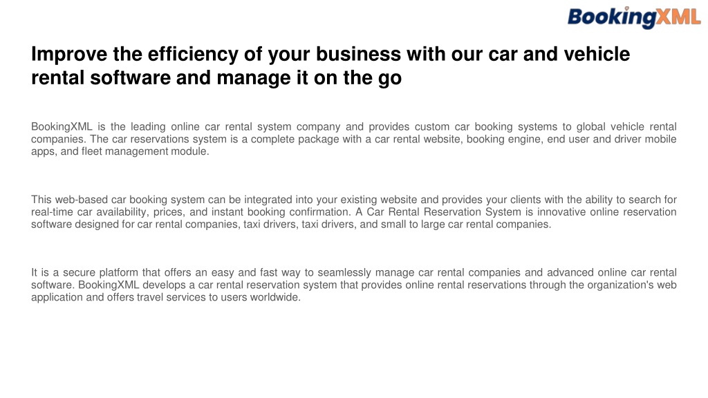 PPT Online Car Rental System PowerPoint Presentation, free download