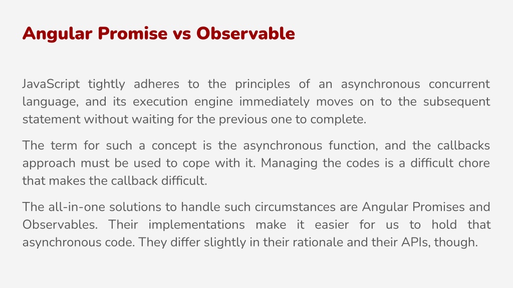 PPT Angular Promise vs Observable PowerPoint Presentation, free