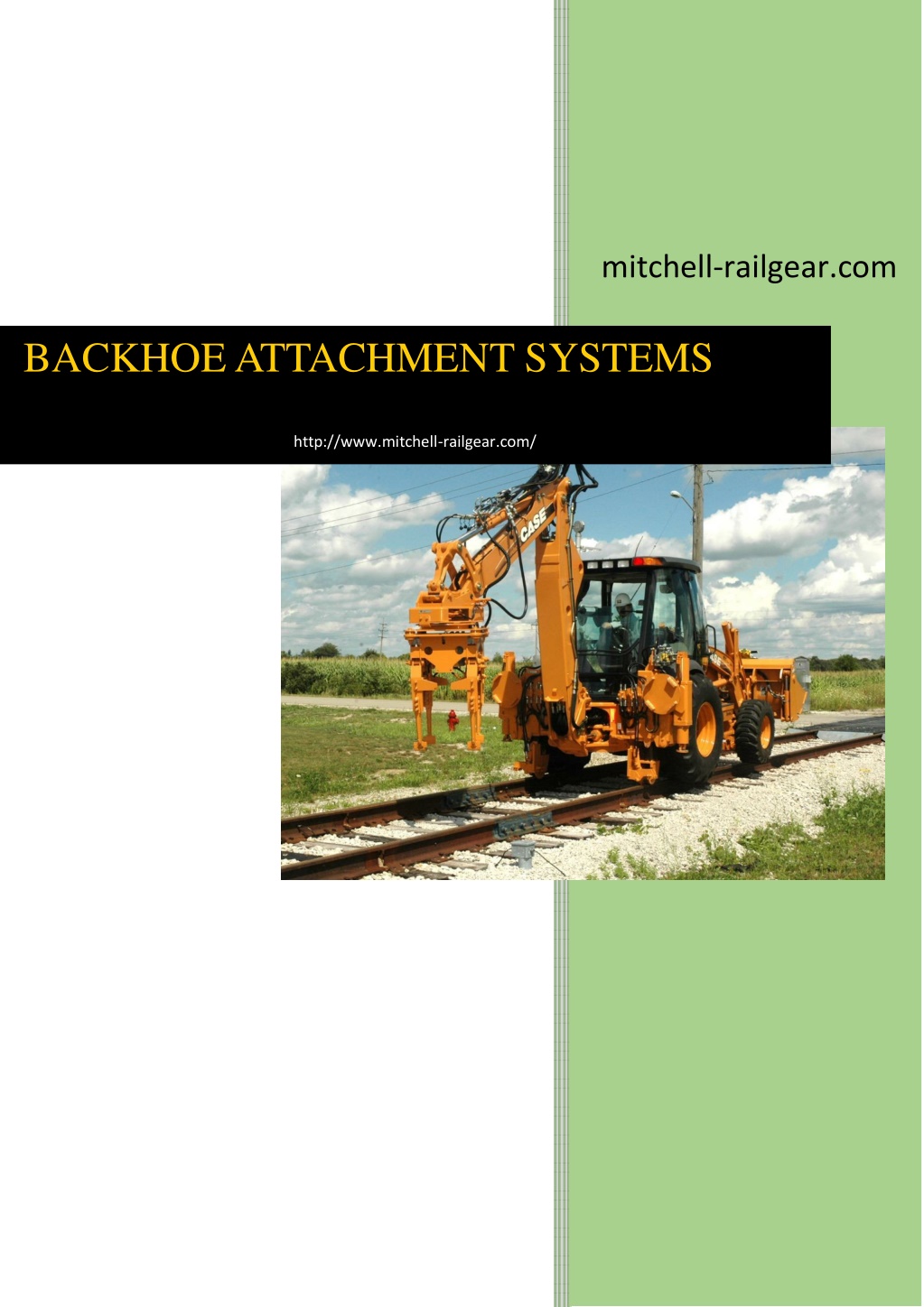 PPT BACKHOE ATTACHMENT SYSTEMS PowerPoint Presentation, free download