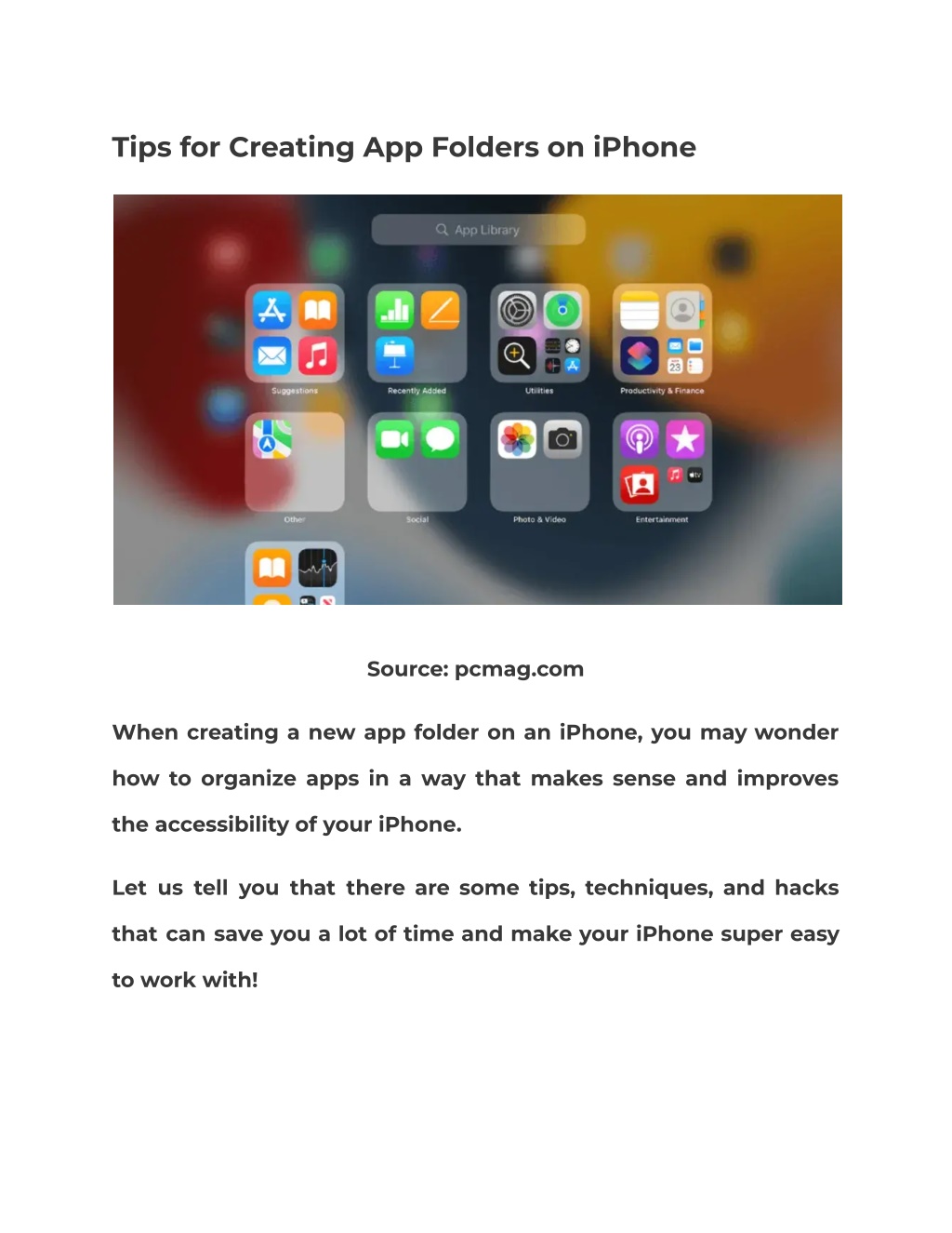 PPT How to Organize My Apps on iPhone StepByStep Guide PowerPoint