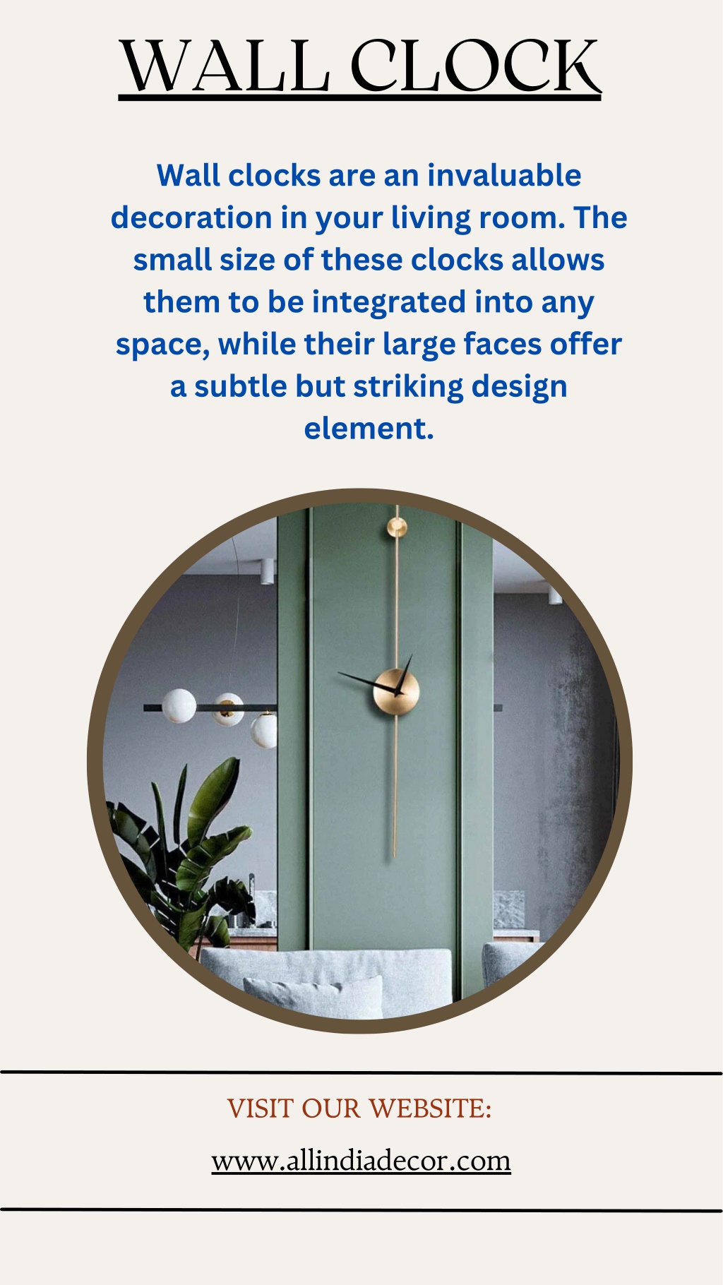 PPT Buy Wall Clocks for Living room PowerPoint Presentation, free