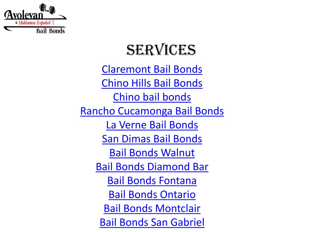 PPT Bail bonds Rancho Cucamonga PowerPoint Presentation, free