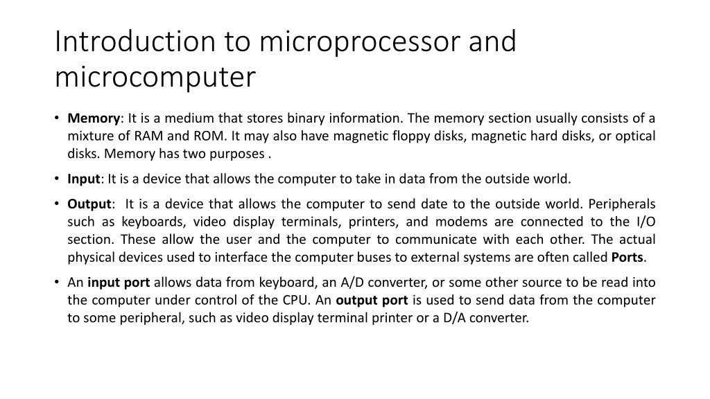 PPT 8086 Microprocessor Lecture 1 PowerPoint Presentation, free download ID11986568