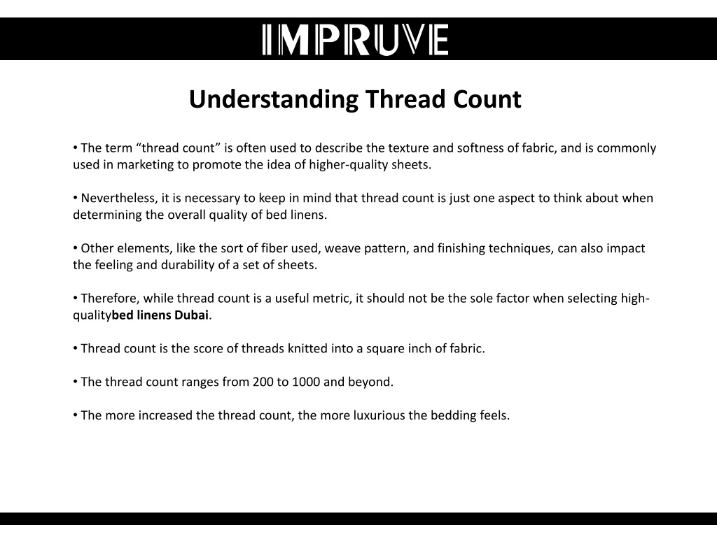PPT What Are The Best Thread Count Of Hotel Bed linen PowerPoint