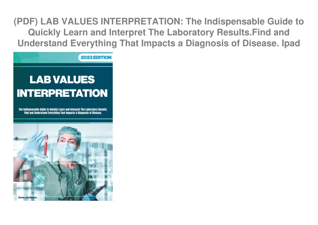 PPT (PDF) LAB VALUES INTERPRETATION The Indispensable Guide to