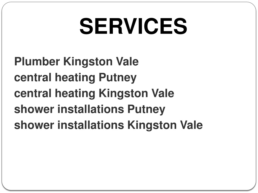 PPT Find the best Plumber in Kingston Vale PowerPoint Presentation
