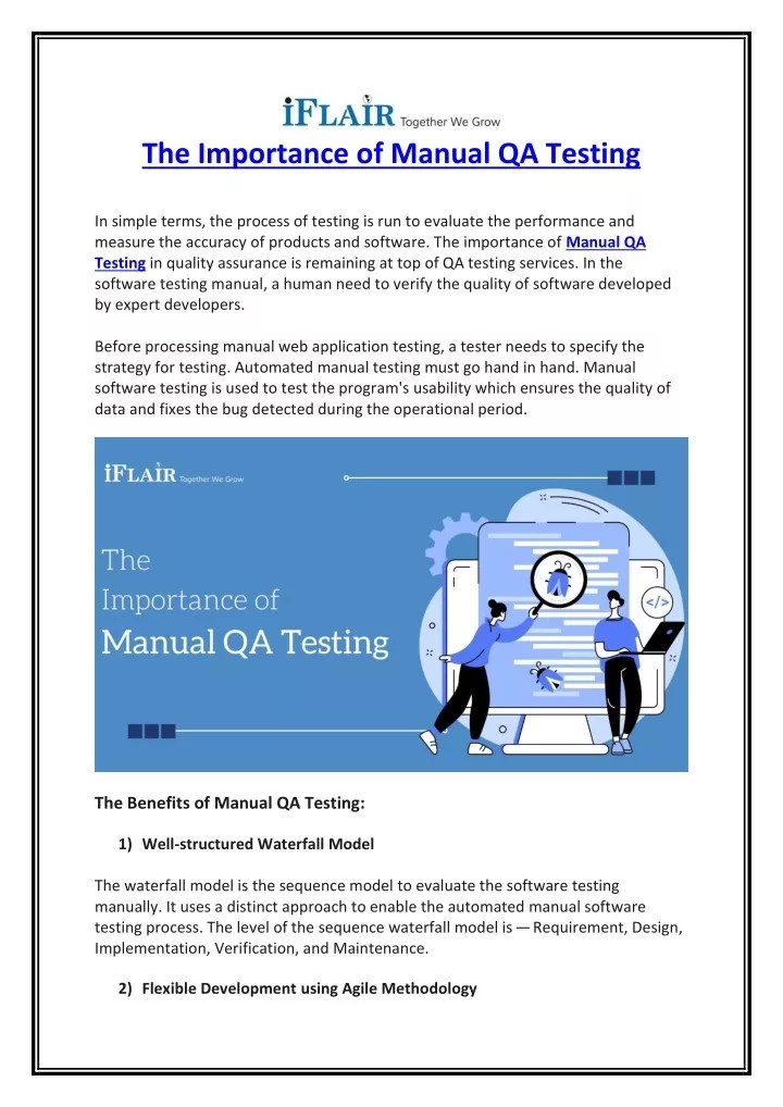 PPT The Importance of Manual QA Testing PowerPoint Presentation, free