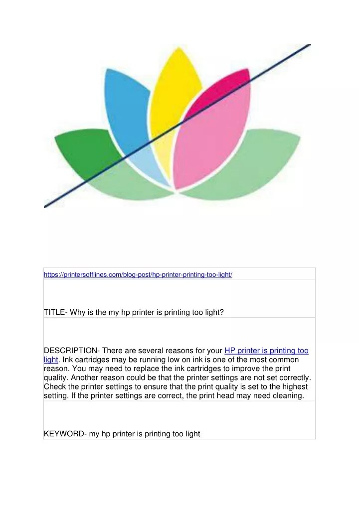 PPT Why is the my hp printer is printing too light? PowerPoint