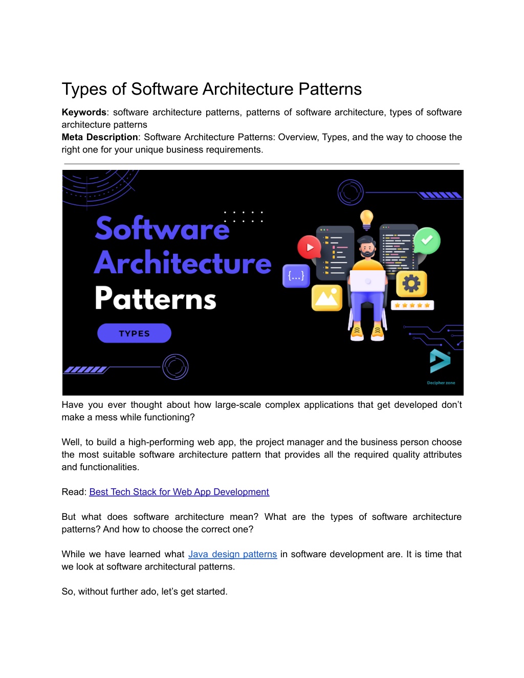 PPT Types of Software Architecture Patterns PowerPoint Presentation