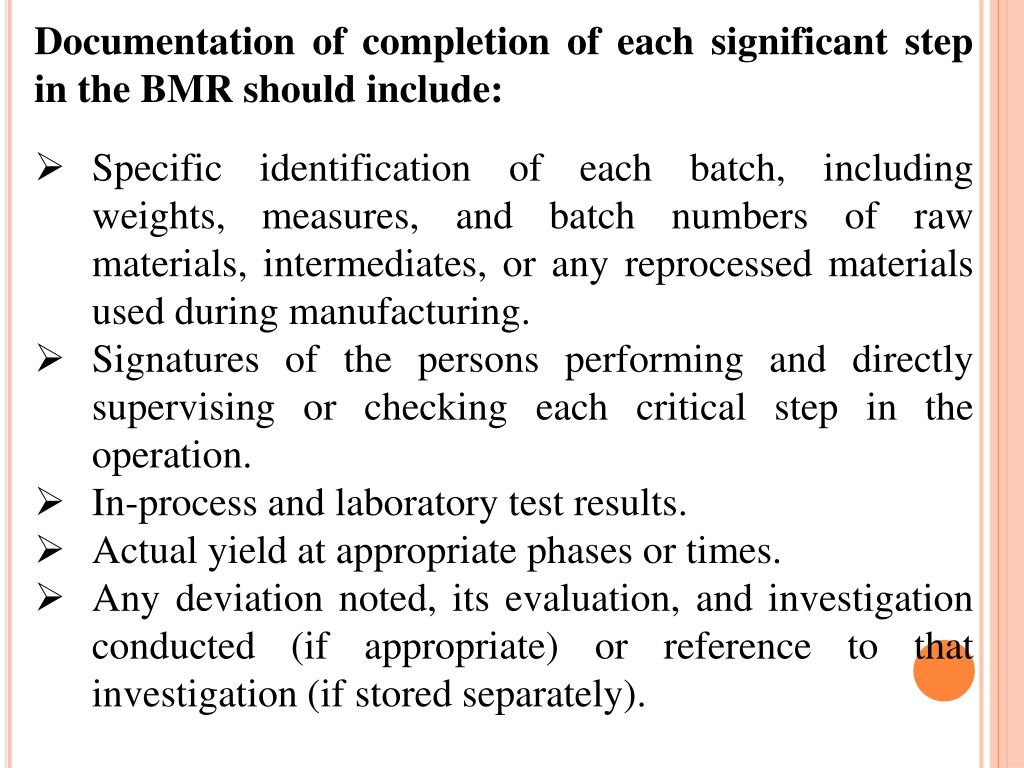 PPT Batch Manufacturing Record and Master Formula Record PowerPoint