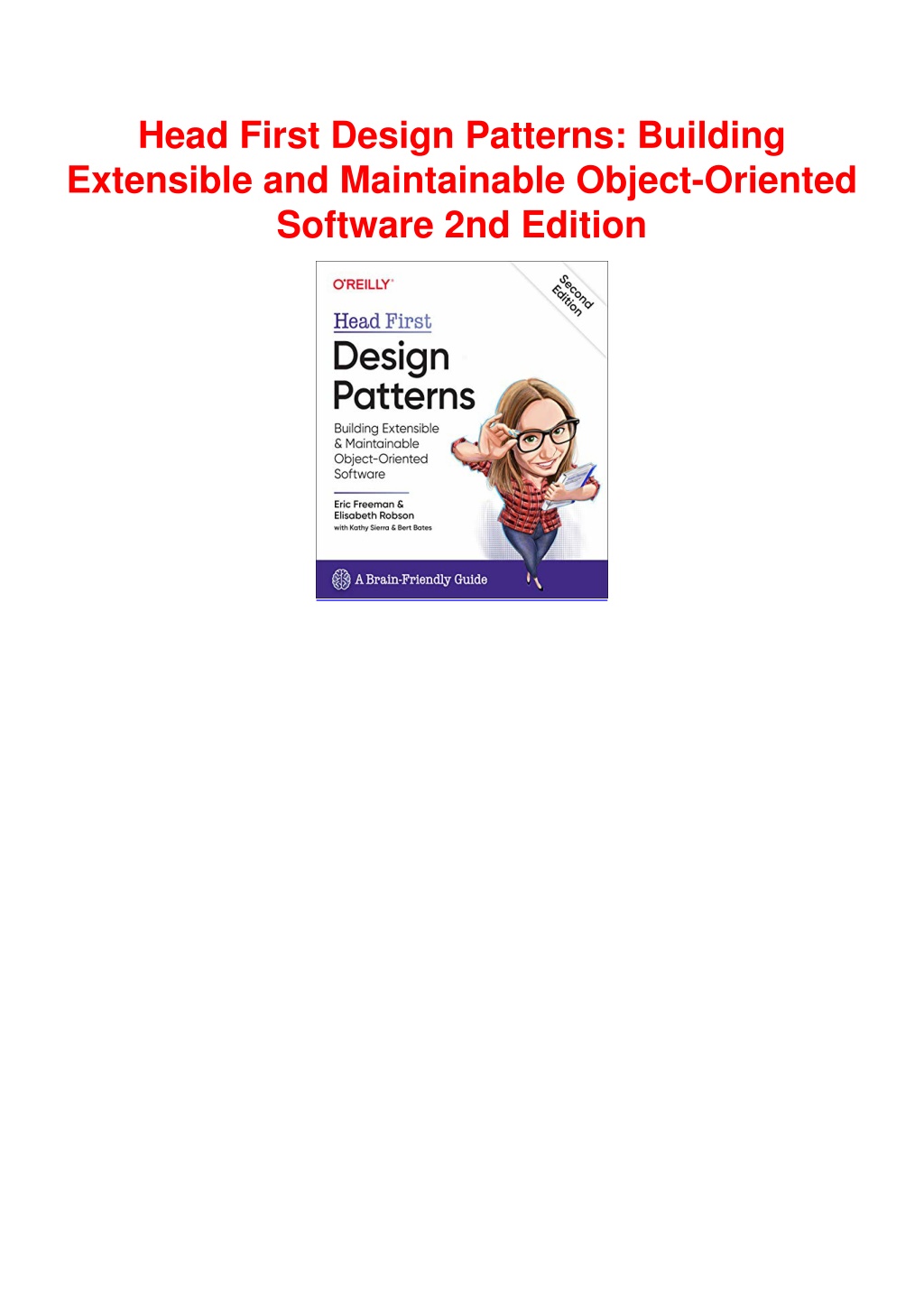 PPT DOWNLOAD/PDF Head First Design Patterns Building Extensible and