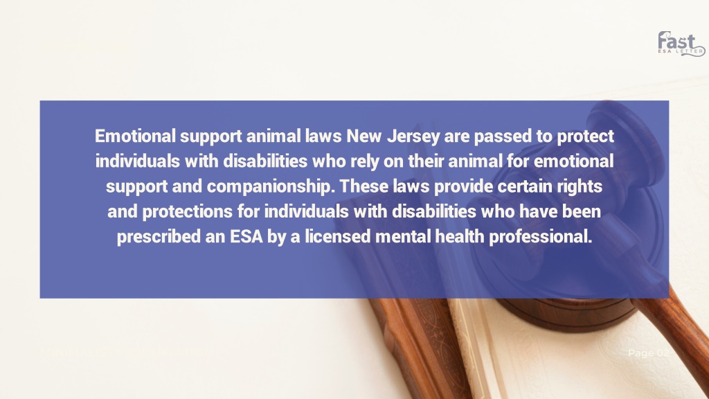 PPT Know About Emotional Support Animal Laws in New Jersey PowerPoint
