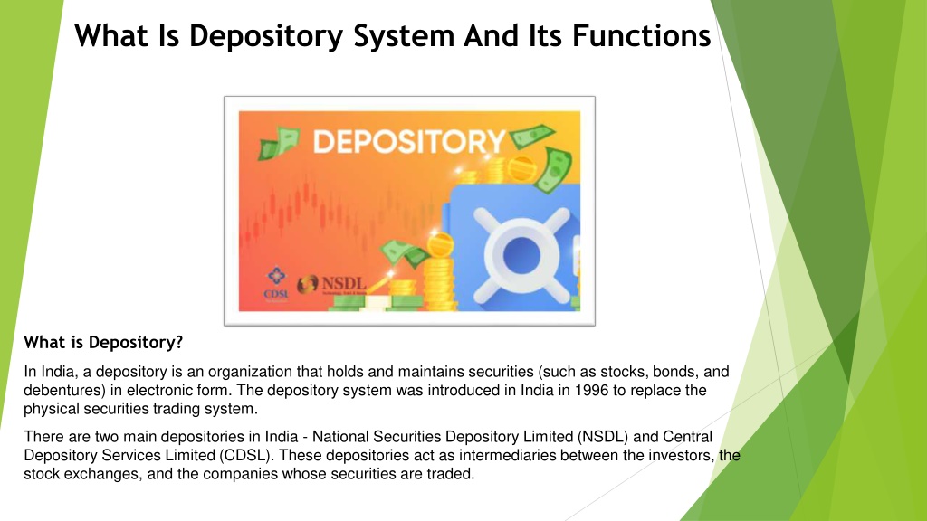 PPT What Is Depository System And Its Functions2 PowerPoint
