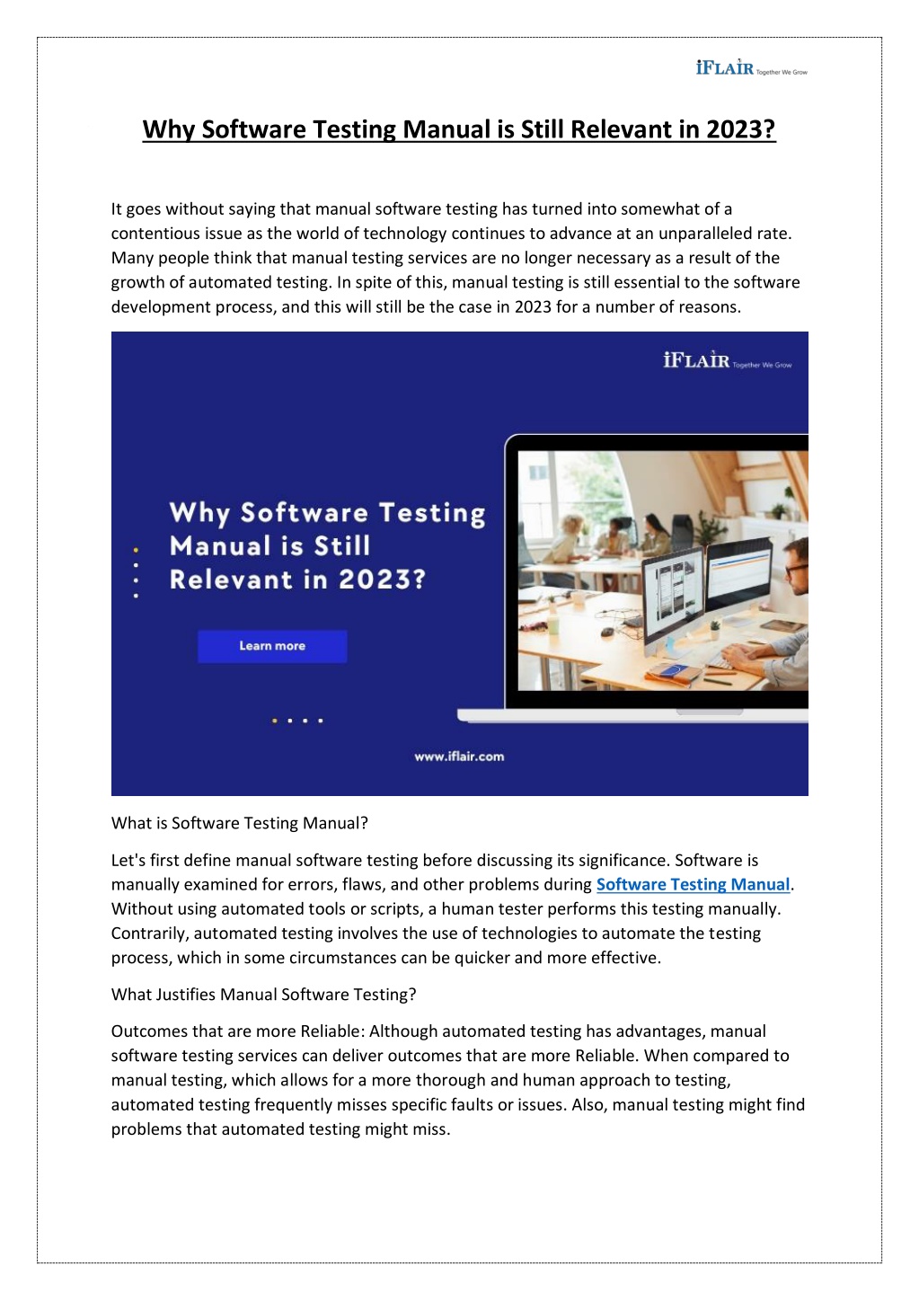 PPT Why Software Testing Manual is Still Relevant in 2023 PowerPoint